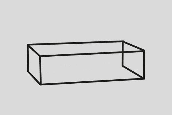 Blend stalen frame Blacksteel mat zwart - 40 cm