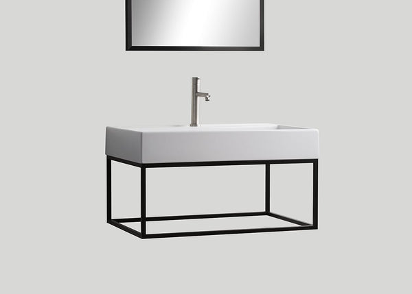 Stalen frame Blacksteel mat zwart - 100 cm