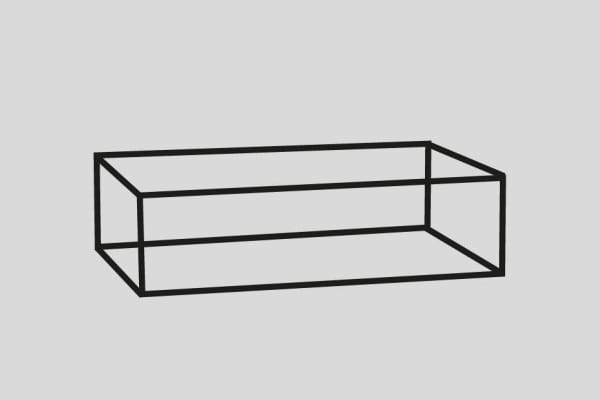 Blend stalen frame Blacksteel mat zwart - 100 cm