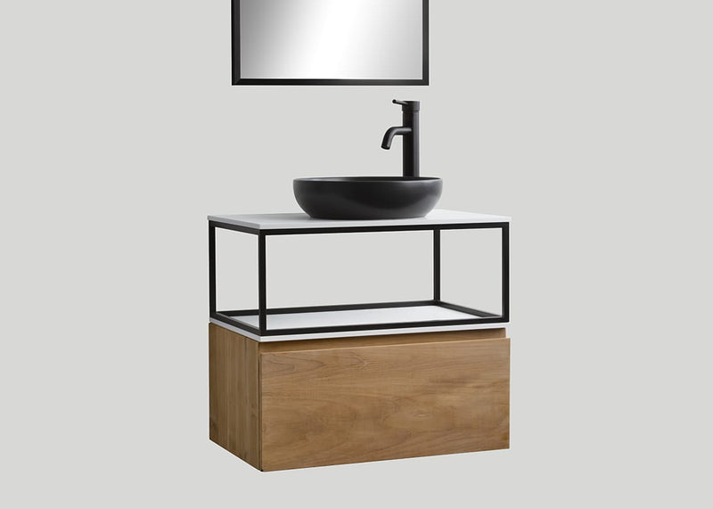 Blend stalen frame Blacksteel mat zwart - 90 cm