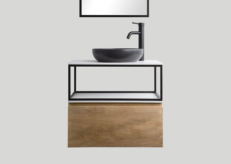 Blend stalen frame Blacksteel mat zwart - 90 cm