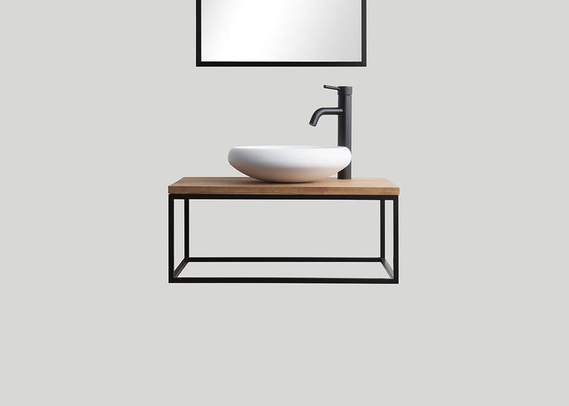 Blend stalen frame Blacksteel mat zwart - 60 cm