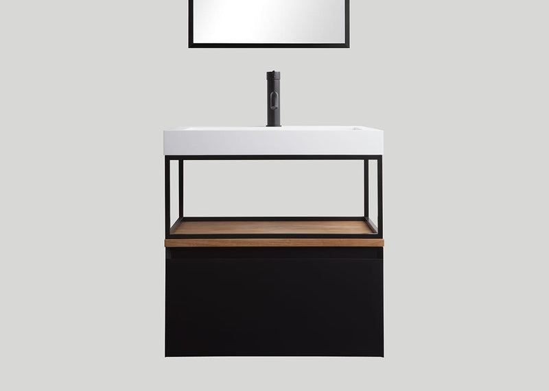 Blend stalen frame Blacksteel mat zwart - 80 cm