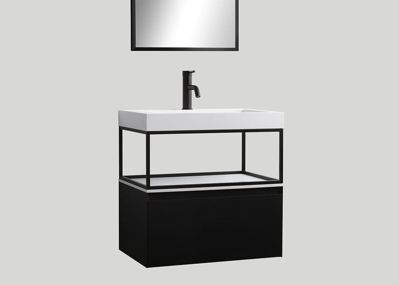 Blend stalen frame Blacksteel mat zwart - 70 cm