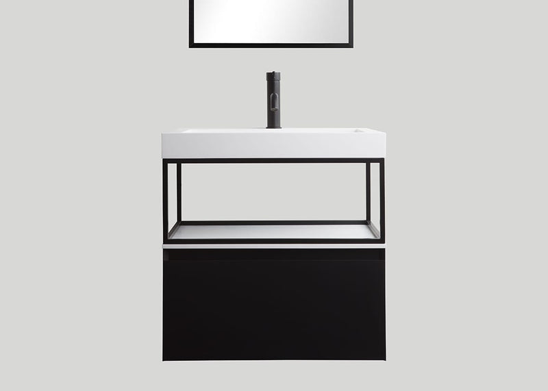 Blend stalen frame Blacksteel mat zwart - 70 cm