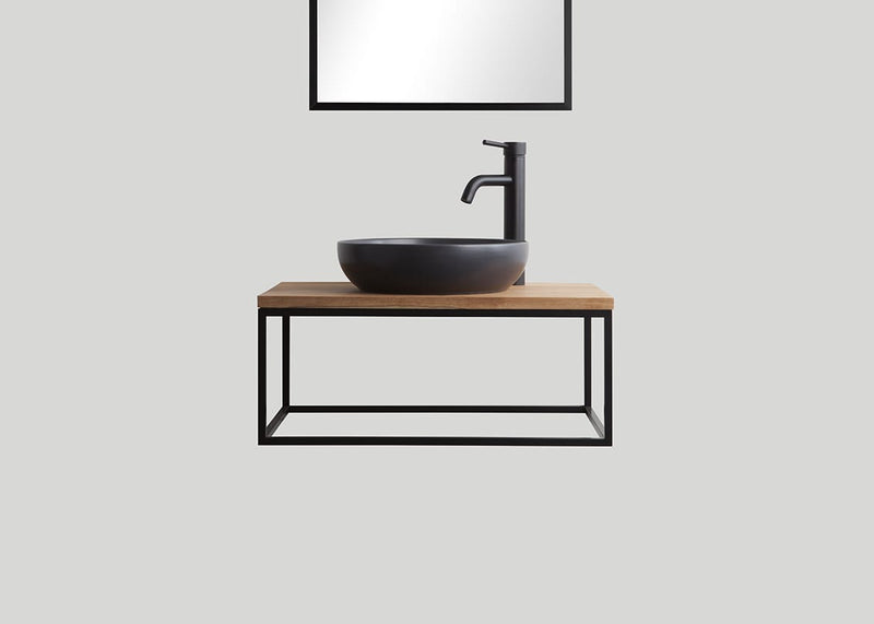 Blend stalen frame Blacksteel mat zwart - 70 cm