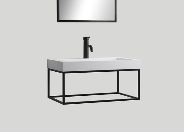 Stalen frame Blacksteel mat zwart - 90 cm