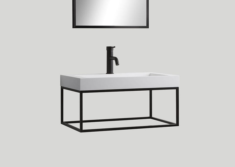 Stalen frame Blacksteel mat zwart - 90 cm