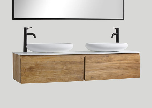 Mastello teakhouten badmeubel Loft (2 lades) - 140 cm