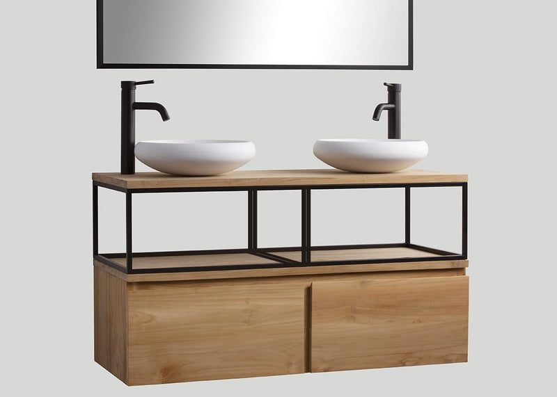 Mastello teak badmeubel Loft met frame en teak top - 180 cm