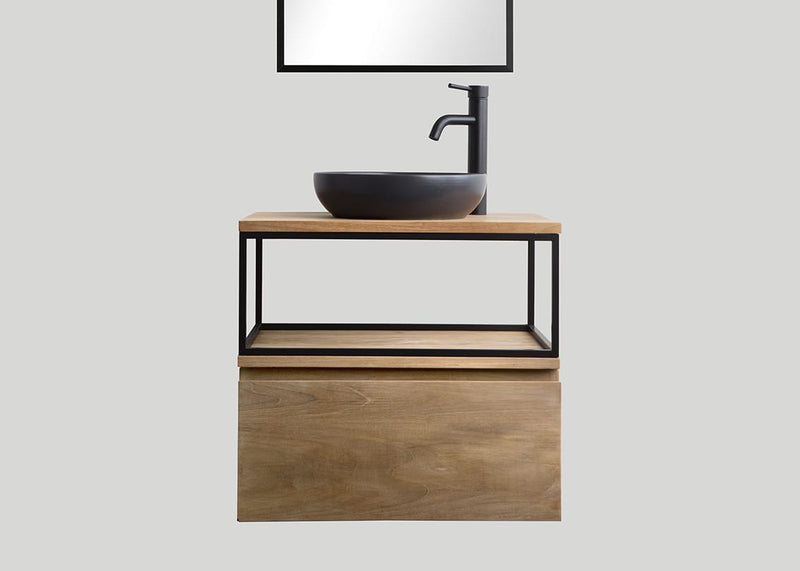 Mastello teak badmeubel Loft met frame en teak top - 60 cm