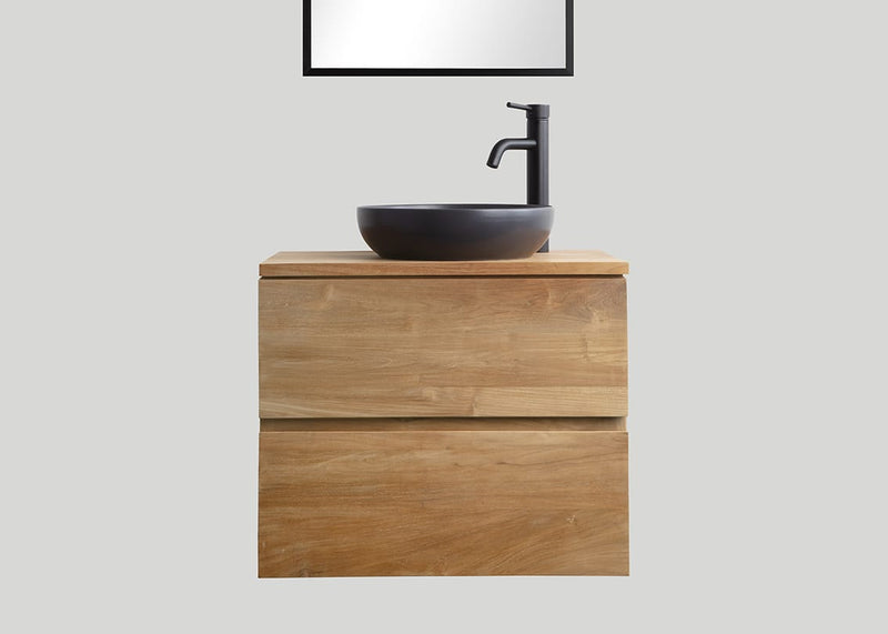 Djati teakhouten badmeubel Mallorca 2.0 (2 lades) - 90 cm