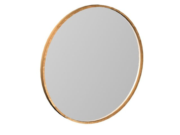 Aanbod Collega Knipperen Mastello teakhouten spiegel Jaya rond - 40 cm