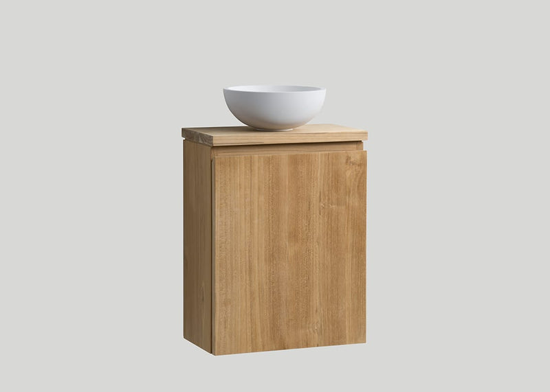 Mastello teak toiletmeubel Bali rechts met teak top - 36 cm