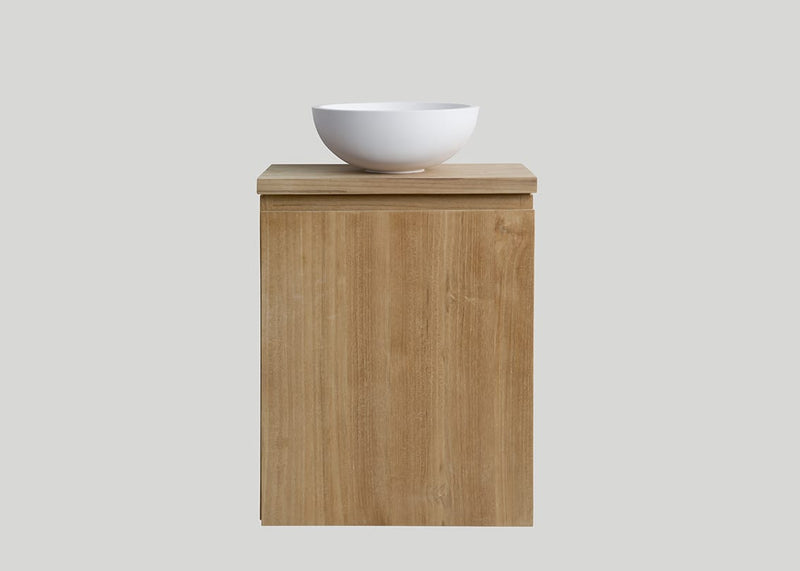 Mastello teak toiletmeubel Bali rechts met teak top - 36 cm