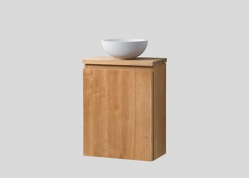 Mastello teak toiletmeubel links en teak blad 1